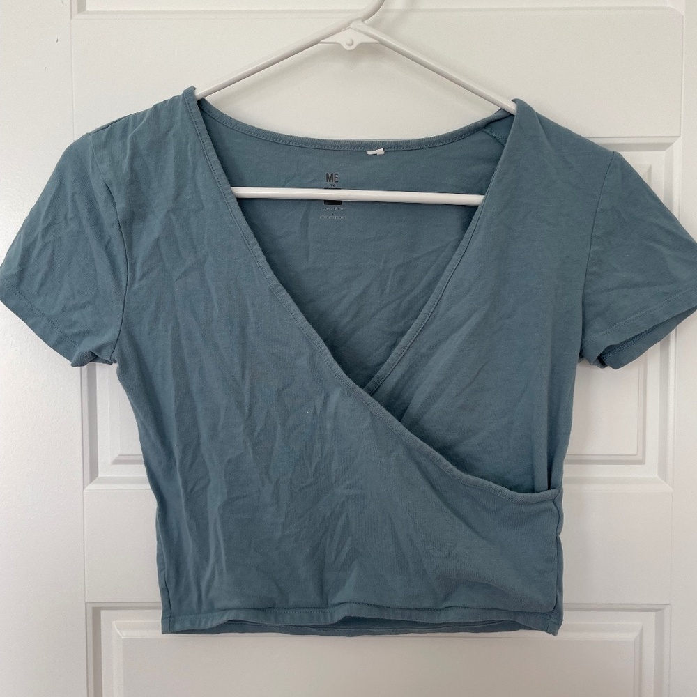Me to We wrap crop top
